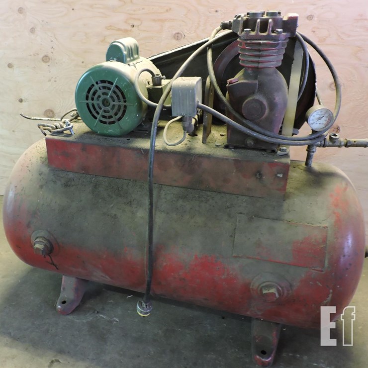 HORIZONTAL AIR COMPRESSOR, 110 VOLT, WORKING, MAY
