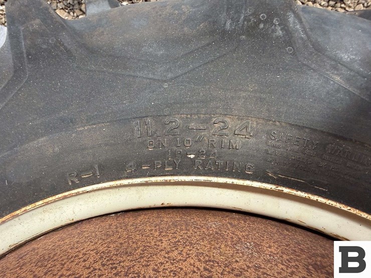 11.2-24-tractor-tires-on-rims-w/-wheel-spacers-image-7