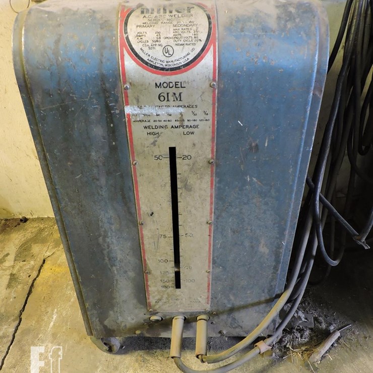 MILLER, MODEL 61M ARC WELDER WITH LEADS, AC, 230 V