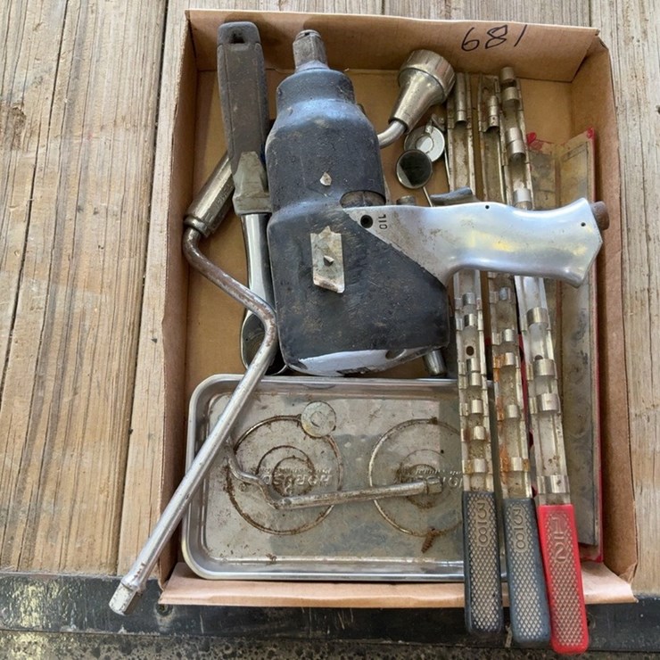 3/4 inch air impact, socket organizers, magnetic tray, and miscellaneous