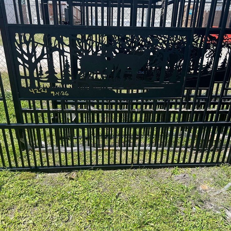 2026 20ft. Bi-Parting Iron Gate Deer Style