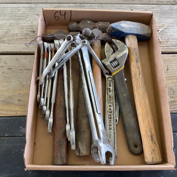 Craftsman standard combination wrench set, adjustable wrenches, and hammers
