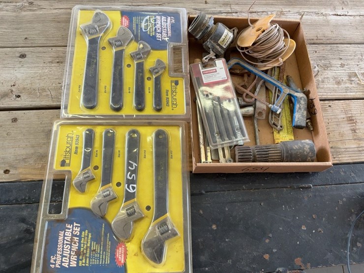 (2)-4-piece-adjustable-wrench-set-&-misc-image-1