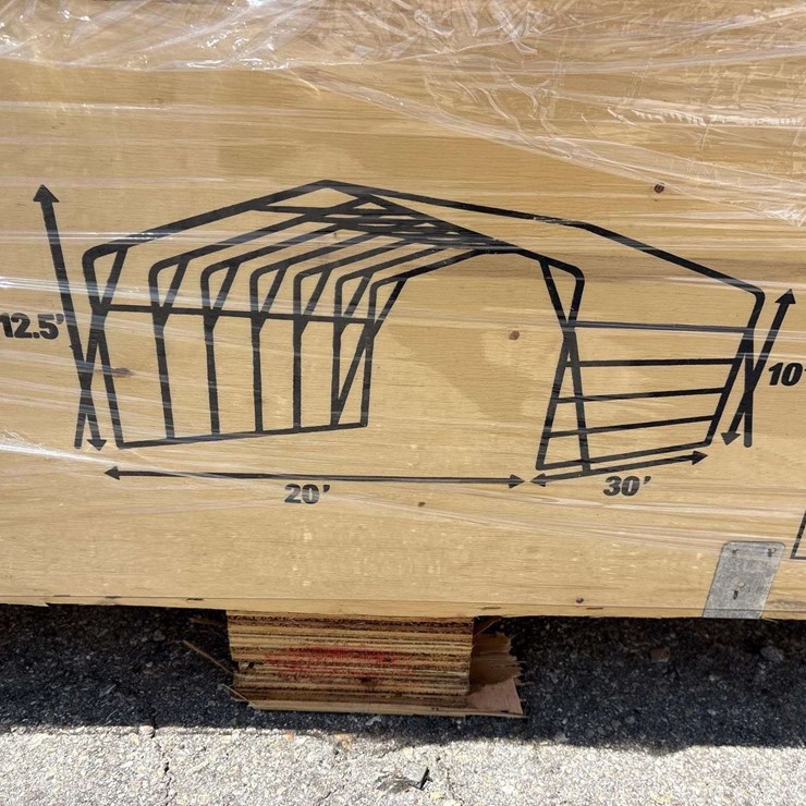 2026 SDLanch 20ft. x 30ft. Metal Carport with Enclosed Side Walls