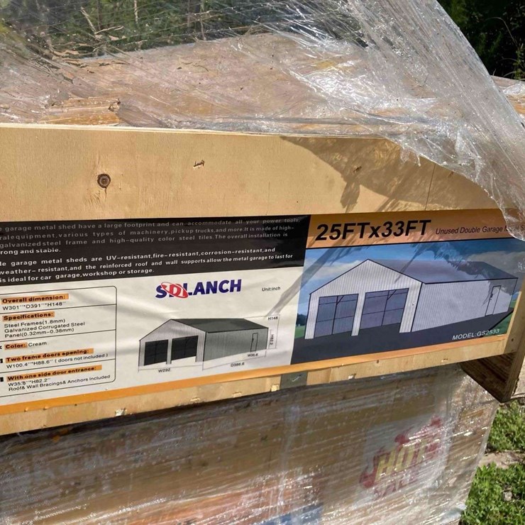 2026 SDLanch 25ft. x 33ft. Metal Carport with Enclosed Side Walls