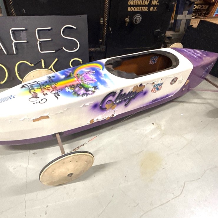 #1010 • PURPLE UNICORN PEDAL CAR