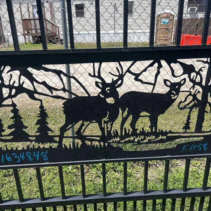 2026 20ft. Bi-Parting Iron Gate Deer Style