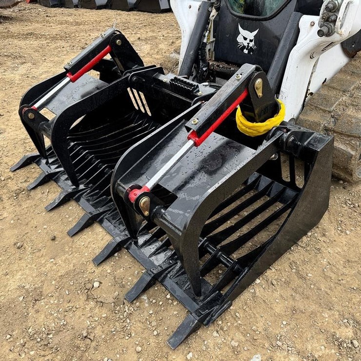 Wildcat 72" Heavy Duty Skid Steer Skeleton Grapple w/ Teeth