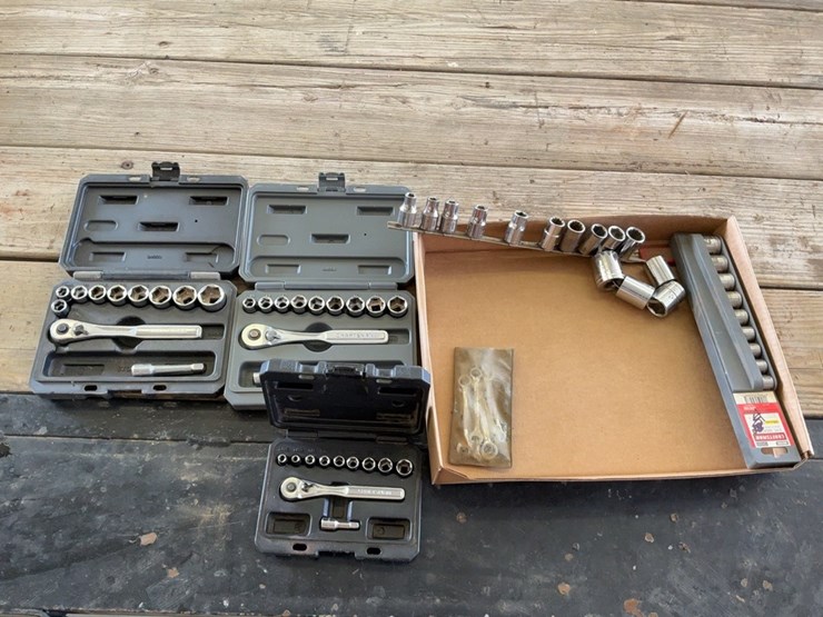 craftsman-standard-1/4-inch-socket-set-&-craftsman-metric-and-standard-3/8-socket-set-and-miscellaneous-sockets-image-1