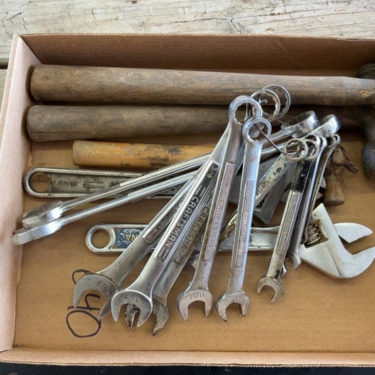 Craftsman standard combination wrench set, adjustable wrenches, and hammers