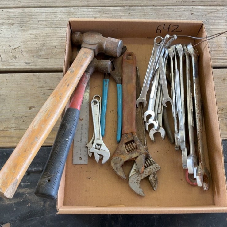 Craftsman standard combination wrench set, adjustable wrenches, hammers & misc
