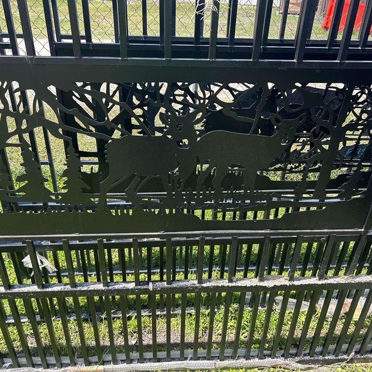 2026 20ft. Bi-Parting Iron Gate Deer Style