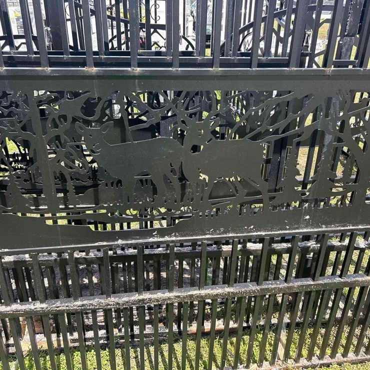 2026 20ft. Bi-Parting Iron Gate Deer Style