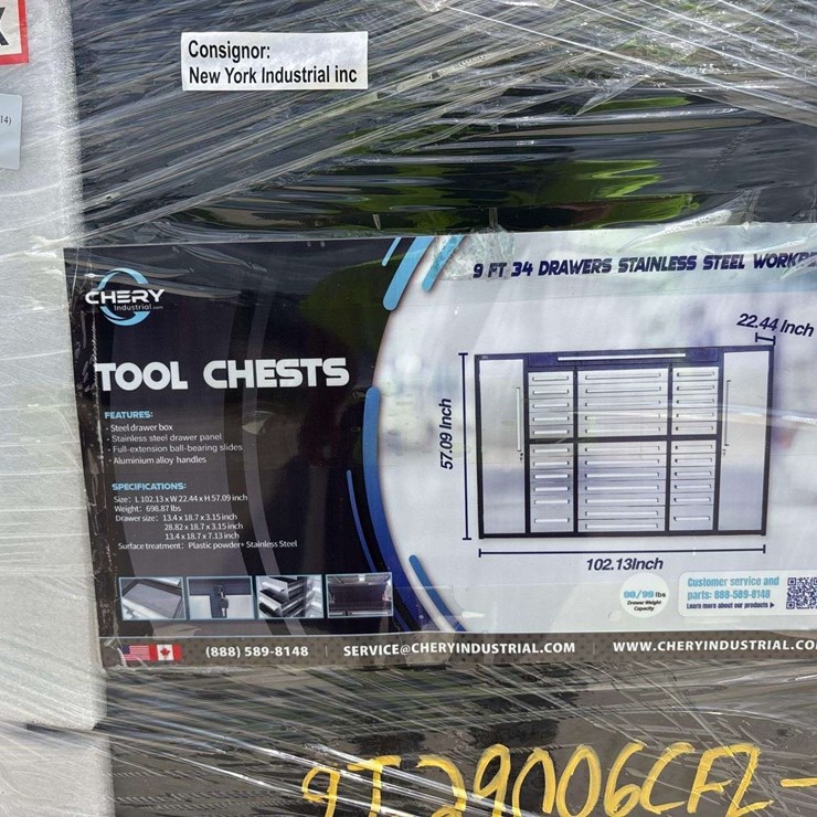 2026 Chery Industrial 9ft. 34 Drawer Workbench