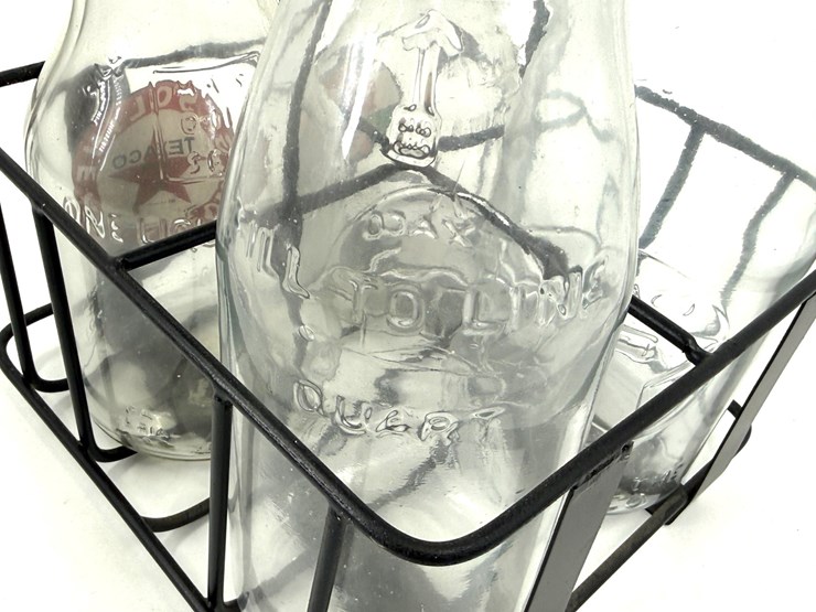#1000-•-vintage-glass-oil-bottles-with-metal-carrier-image-5