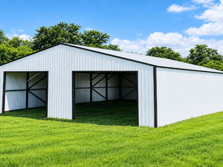 aboss-60'-x-32'-metal-garden-tool-room/-shed,-cream,-m/n-jd3260,-unused-image-1