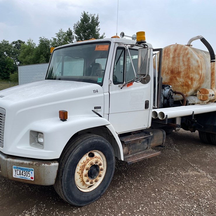 #1458 • 2001 Freightliner Flatbed Truck with Vac-Excavator System (Has MN Title)