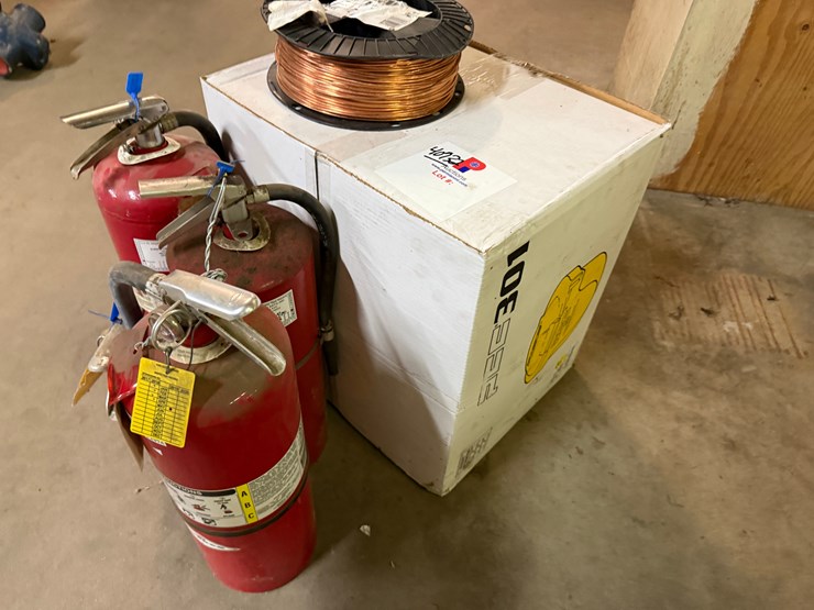 lot-w/-(1)-500-ft.-spool-of-cu-bare-8-sol-sd-500s-copper-wire,-(1)-pcc301-environmental-drip-pot,-(4)-fire-extinguishers-image-5
