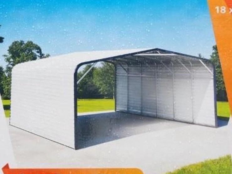 aboss-18'-x-30'-metal-carport-w/-side-walls,-cream,-m/n-jdc1830,-unused-image-3