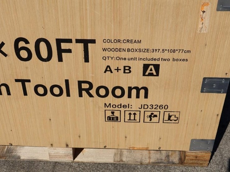 aboss-60'-x-32'-metal-garden-tool-room/-shed,-cream,-m/n-jd3260,-unused-image-8