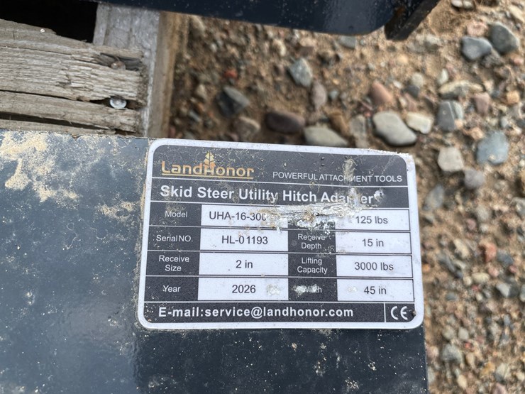 #2028-•-2026-unused-land-honor-skid-steer-utility-hitch-adapter-receiver-image-5