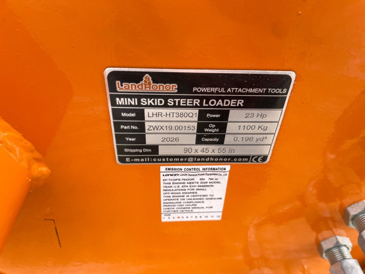 #5511-•-2026-unused-land-honor-mini-skid-steer-loader-image-8