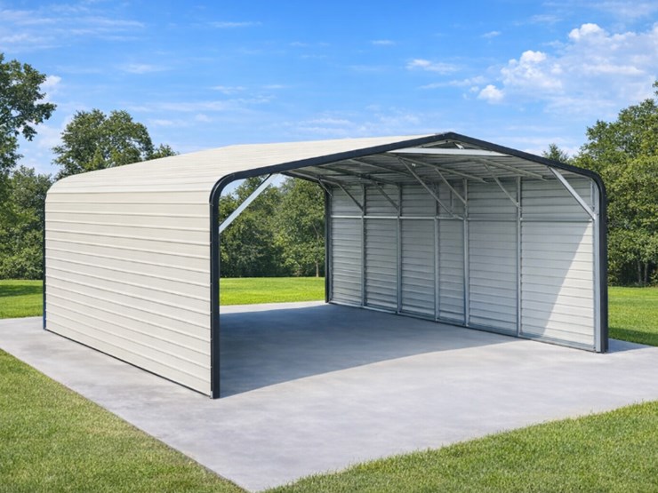 aboss-18'-x-30'-metal-carport-w/-side-walls,-cream,-m/n-jdc1830,-unused-image-1
