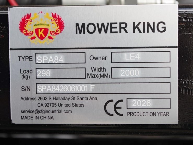 mower-king-84"-hydraulic-skid-steer-dozer-/-snow-blade,-m/n-spa84,-unused-image-4