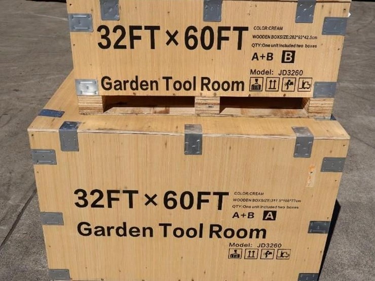 aboss-60'-x-32'-metal-garden-tool-room/-shed,-cream,-m/n-jd3260,-unused-image-6