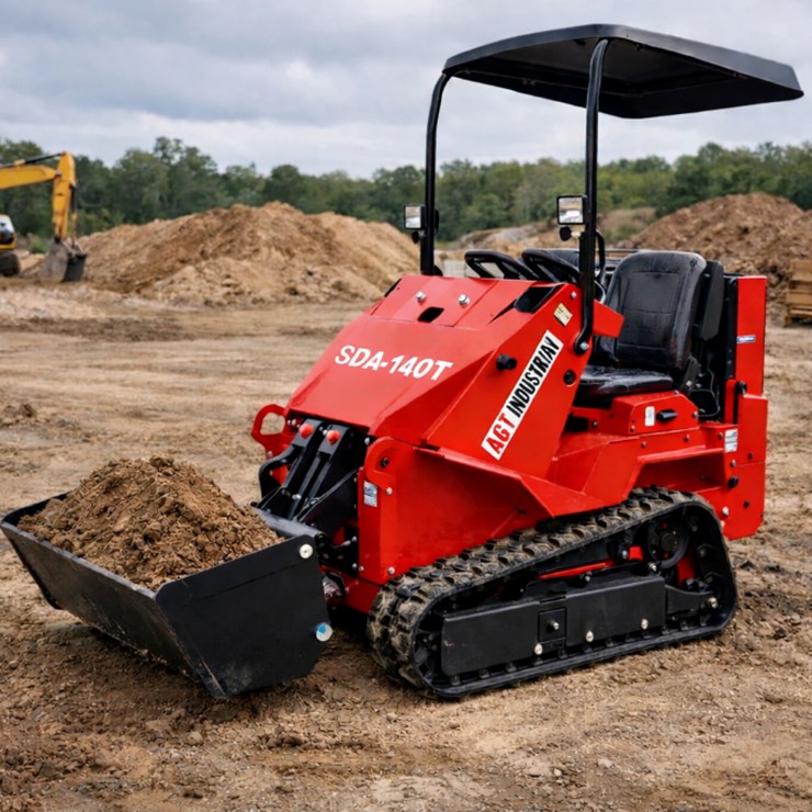 2026 AGT INDUSTRIAL SDA-140T Mini Crawler Loader, RATO Gasoline Engine, 44" Bucket, Unused