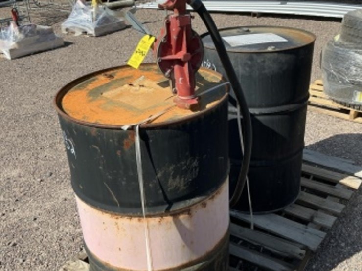 (2)-steel-barrels-&-pump-image-1