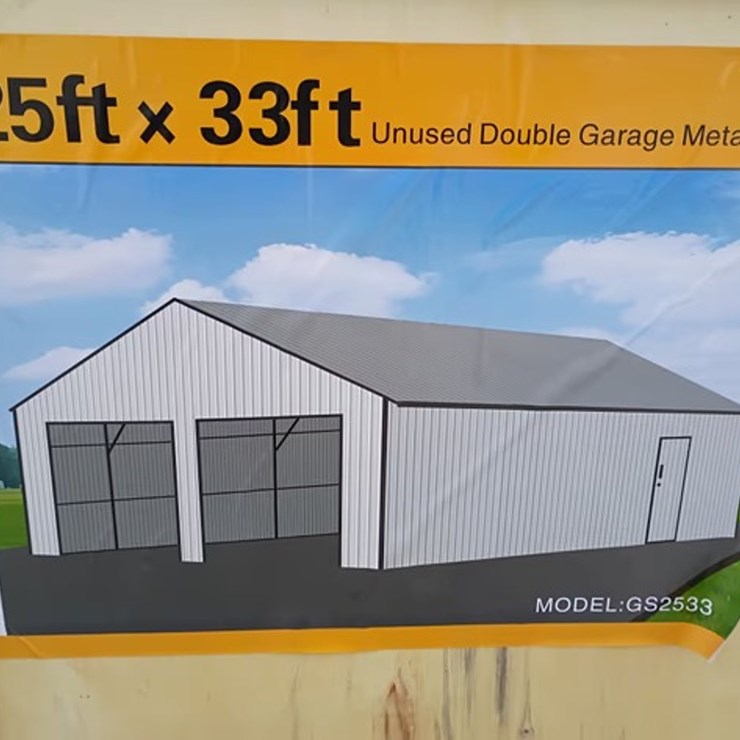 #L57-010 • SDLanch 25'x33' Double Garage Metal Shed