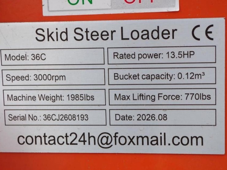 2026-future-ft36c-stand-on-mini-skid-steer-loader,-6"-track-belts,-38"-bucket,-unused-image-2