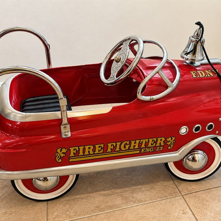 #1011 • VINTAGE FDNY FIRE FIGHTER PEDAL CAR - ENGINE 23