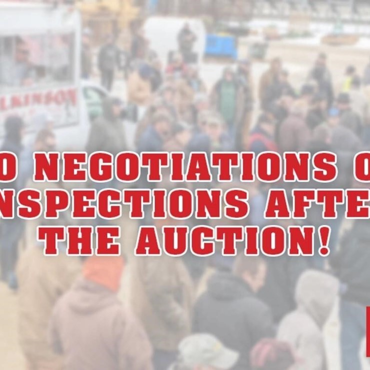NO NEGOTIATIONS OR INSPECTIONS AFTER THE AUCTION!
