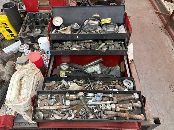 98”-x-52”-x-36”-shop-table-w/-contents-image-5