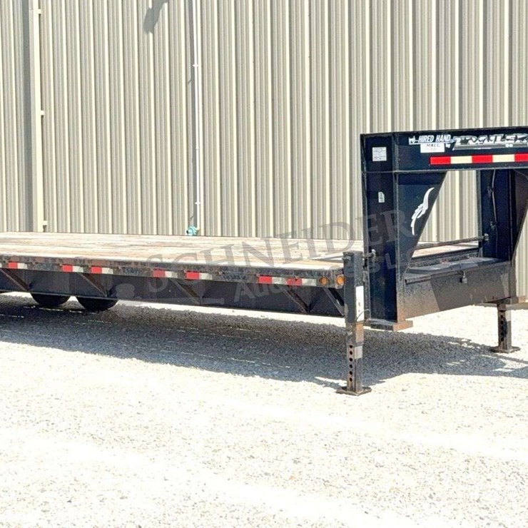 2014 Trailerman 29' flatbed gooseneck trailer