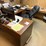 5’-x-5’-l-shape-wood-desk,-(1)-5’x2’-table,chair,-&-(2)-small-filing-cabinets-image-1