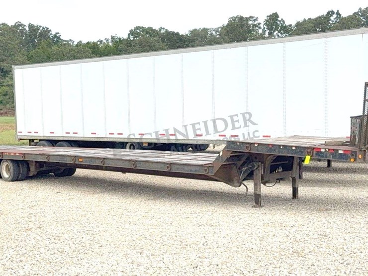 1997-trail-eze-dlx35tc53-53'-traveling-axle-flatbed-trailer-image-1