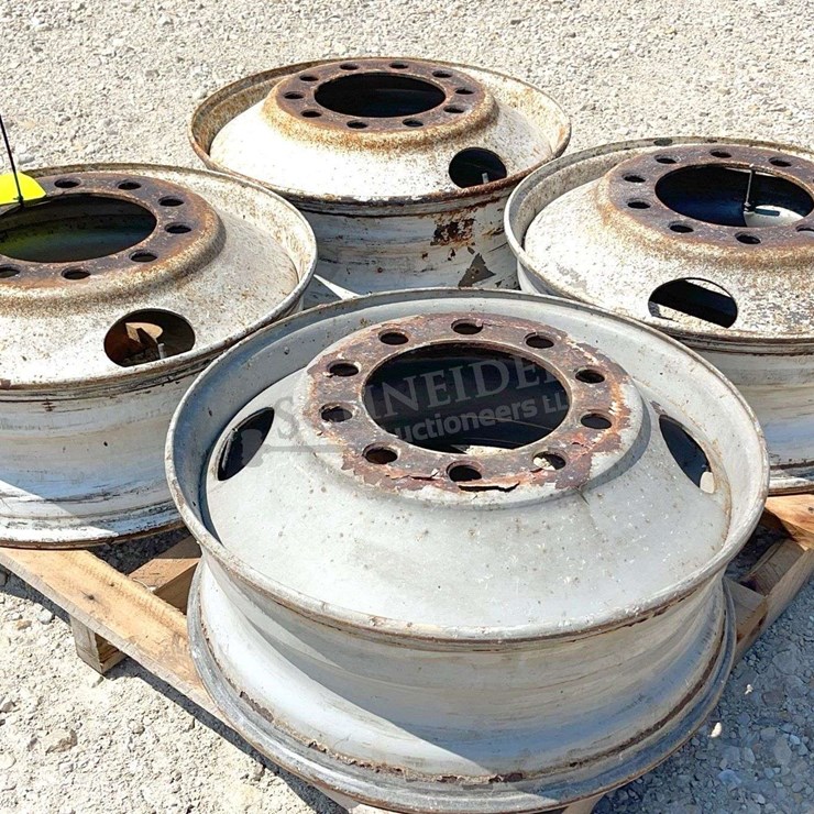 4- steel 24.5" truck rims
