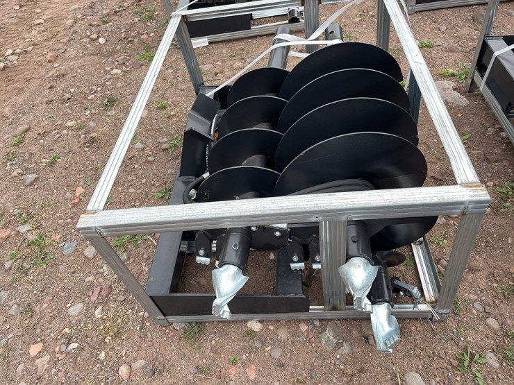#5138-•-2026-jct-skid-steer-hydraulic-auger-drive-and-(3)-bits-image-4