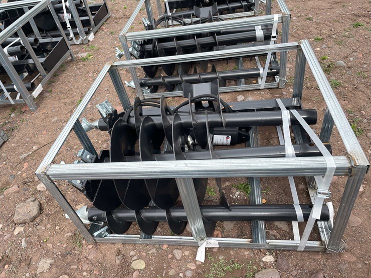 #5136-•-2026-jct-skid-steer-hydraulic-auger-drive-and-(3)-bits-image-3