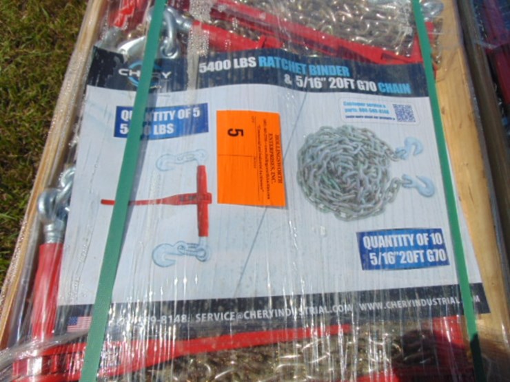 (5)-ratchet-binders;-(10)-5/16"-20'-chains-image-2