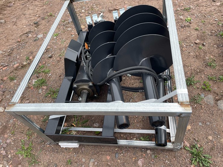 #5134-•-2026-jct-skid-steer-hydraulic-auger-drive-and-(3)-bits-image-4