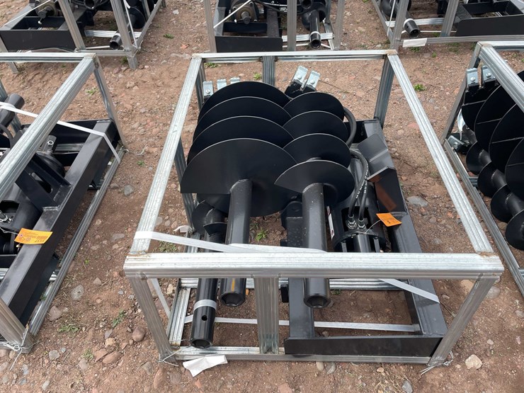 #5136-•-2026-jct-skid-steer-hydraulic-auger-drive-and-(3)-bits-image-2