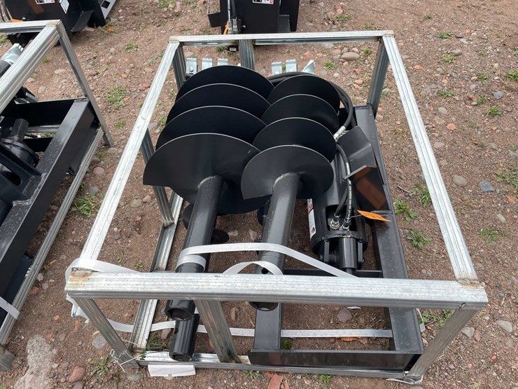 #5138-•-2026-jct-skid-steer-hydraulic-auger-drive-and-(3)-bits-image-2