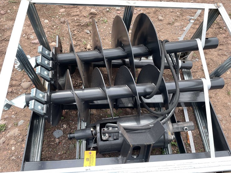 #5137-•-2026-jct-skid-steer-hydraulic-auger-drive-and-(3)-bits-image-1