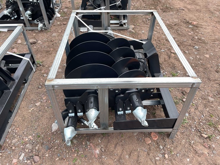 #5141-•-2026-jct-skid-steer-hydraulic-auger-drive-and-(3)-bits-image-2