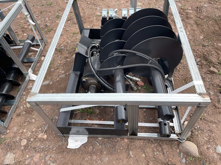 #5137-•-2026-jct-skid-steer-hydraulic-auger-drive-and-(3)-bits-image-5