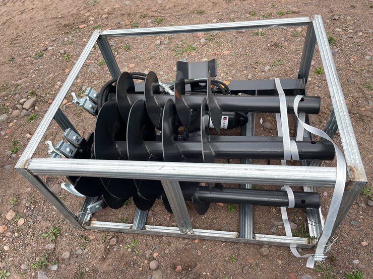 #5138-•-2026-jct-skid-steer-hydraulic-auger-drive-and-(3)-bits-image-3